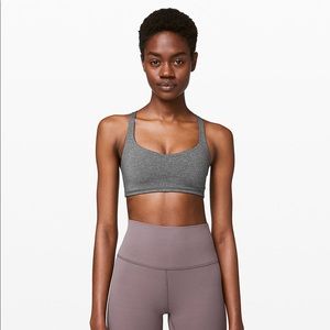 Lululemon Free to be Bra- size 2- Heathered Black